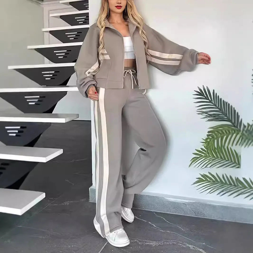 Peris Gems Y2K Striped Zipper Coat+sweatpants Two Piece Set Women Casual Batwing Sleeve Sports Jacket Outfits Autumn Winter Sweatshirt Suit Y2K Striped Zipper Coat+sweatpants Two Piece Set Women Casual Batwing Sleeve Sports Jacket Outfits Autumn Winter Sweatshirt Suit SHEIN Amazon Temu