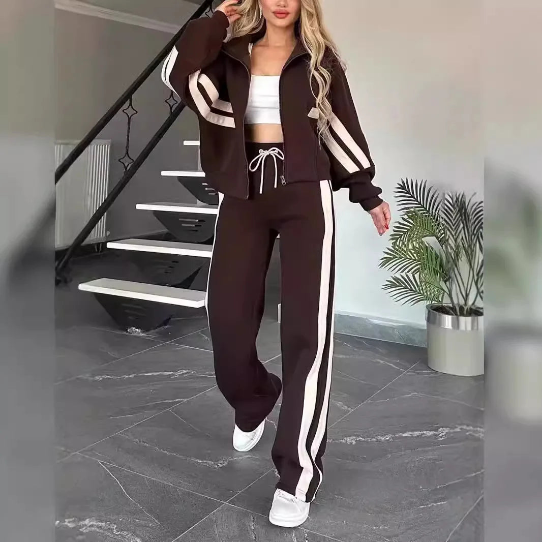 Peris Gems Y2K Striped Zipper Coat+sweatpants Two Piece Set Women Casual Batwing Sleeve Sports Jacket Outfits Autumn Winter Sweatshirt Suit Y2K Striped Zipper Coat+sweatpants Two Piece Set Women Casual Batwing Sleeve Sports Jacket Outfits Autumn Winter Sweatshirt Suit SHEIN Amazon Temu