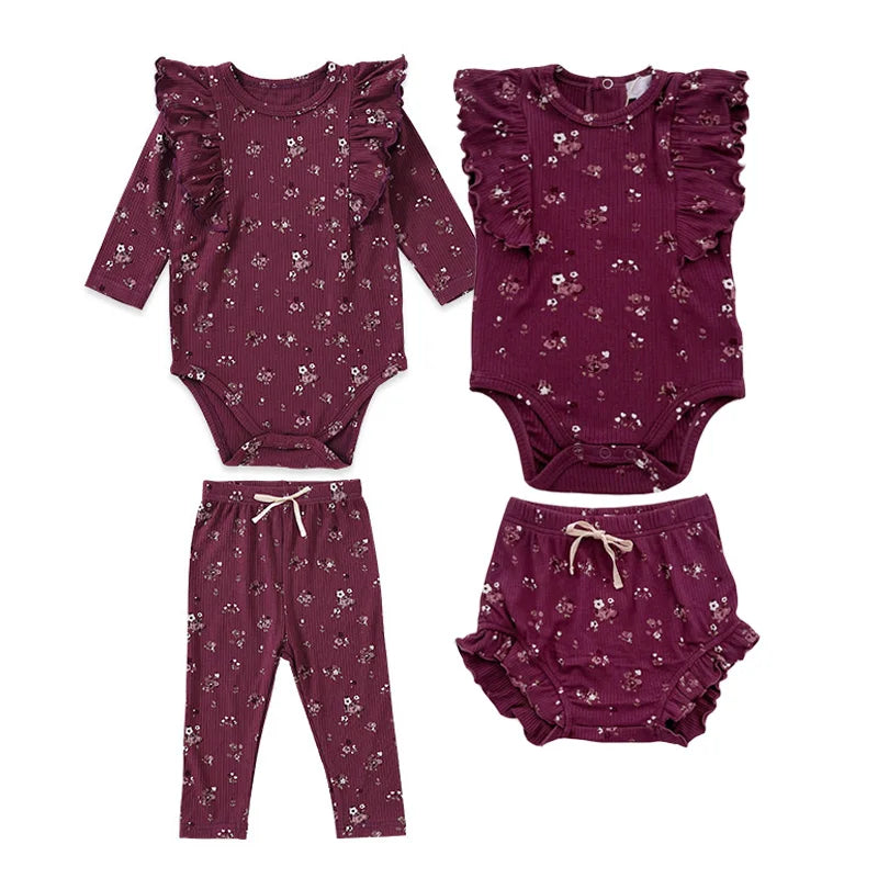 Peris Gems 0-24M Newborn Baby Girl Clothes Set Spring Summer 2Pcs Baby Romper + Pants SHEIN Amazon Temu