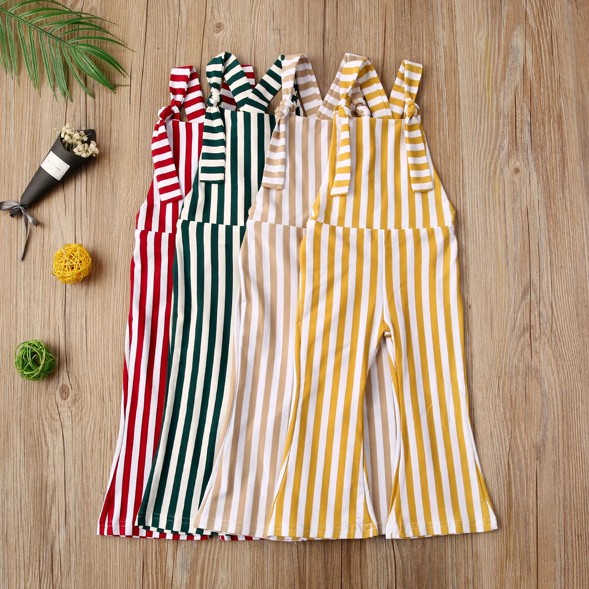 Peris Gems 0-5Y Summer Fashion Infant Baby Girls Rompers Overalls Striped Print Sleeveless Belt Jumpsuits Clothes SHEIN Amazon Temu