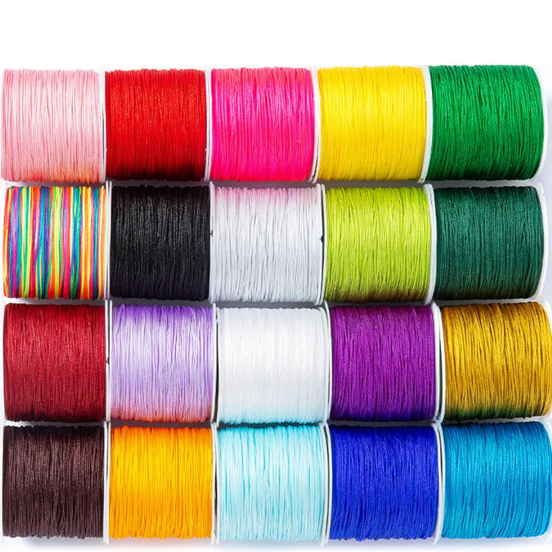 Peris Gems 0.8mm Nylon Thread Cords Chinese Knot Macrame Cord Necklace Bracelet Braided String For DIY Tassels Beading Shamballa String SHEIN Amazon Temu