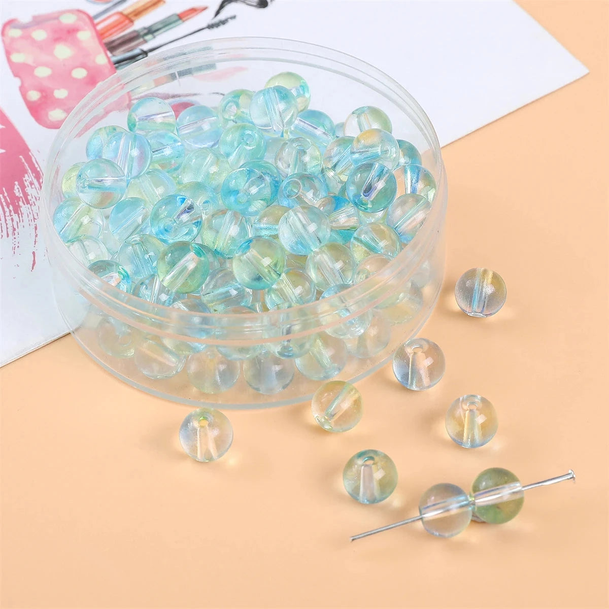 Peris Gems 01 / 50pcs / CHINA 8mm Glass Jelly Bubble Double Round Beads For Making Jewelry DIY Earring Bracelet Necklace Women Girls Accessories 50pcs 8mm Glass Jelly Bubble Double Round Beads For Making Jewelry DIY Earring Bracelet Necklace Women Girls Accessories 50pcs SHEIN Amazon Temu