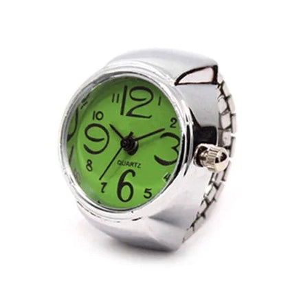 Peris Gems 02-green Y2K Punk Quartz Watch Rings for Couple Women Man Hip Hop Mini Elastic Stretchy Watch Finger Ring Retro Fashion Jewelry Gift SHEIN Amazon Temu