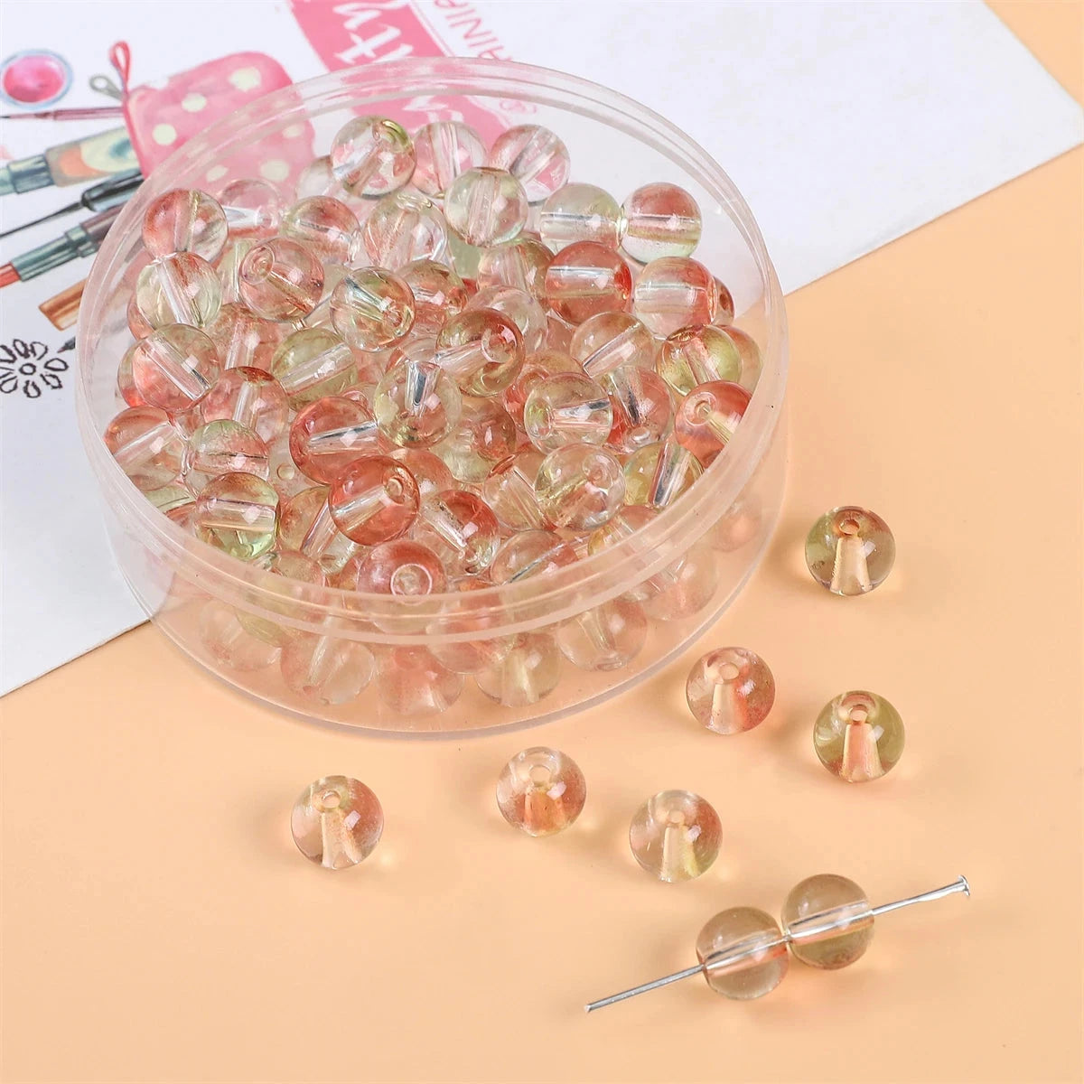 Peris Gems 04 / 50pcs / CHINA 8mm Glass Jelly Bubble Double Round Beads For Making Jewelry DIY Earring Bracelet Necklace Women Girls Accessories 50pcs 8mm Glass Jelly Bubble Double Round Beads For Making Jewelry DIY Earring Bracelet Necklace Women Girls Accessories 50pcs SHEIN Amazon Temu