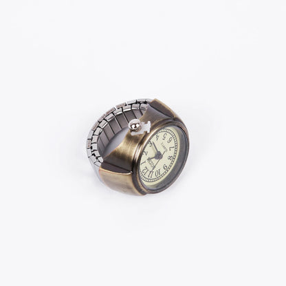 Peris Gems 04-copper 1 Y2K Punk Quartz Watch Rings for Couple Women Man Hip Hop Mini Elastic Stretchy Watch Finger Ring Retro Fashion Jewelry Gift SHEIN Amazon Temu