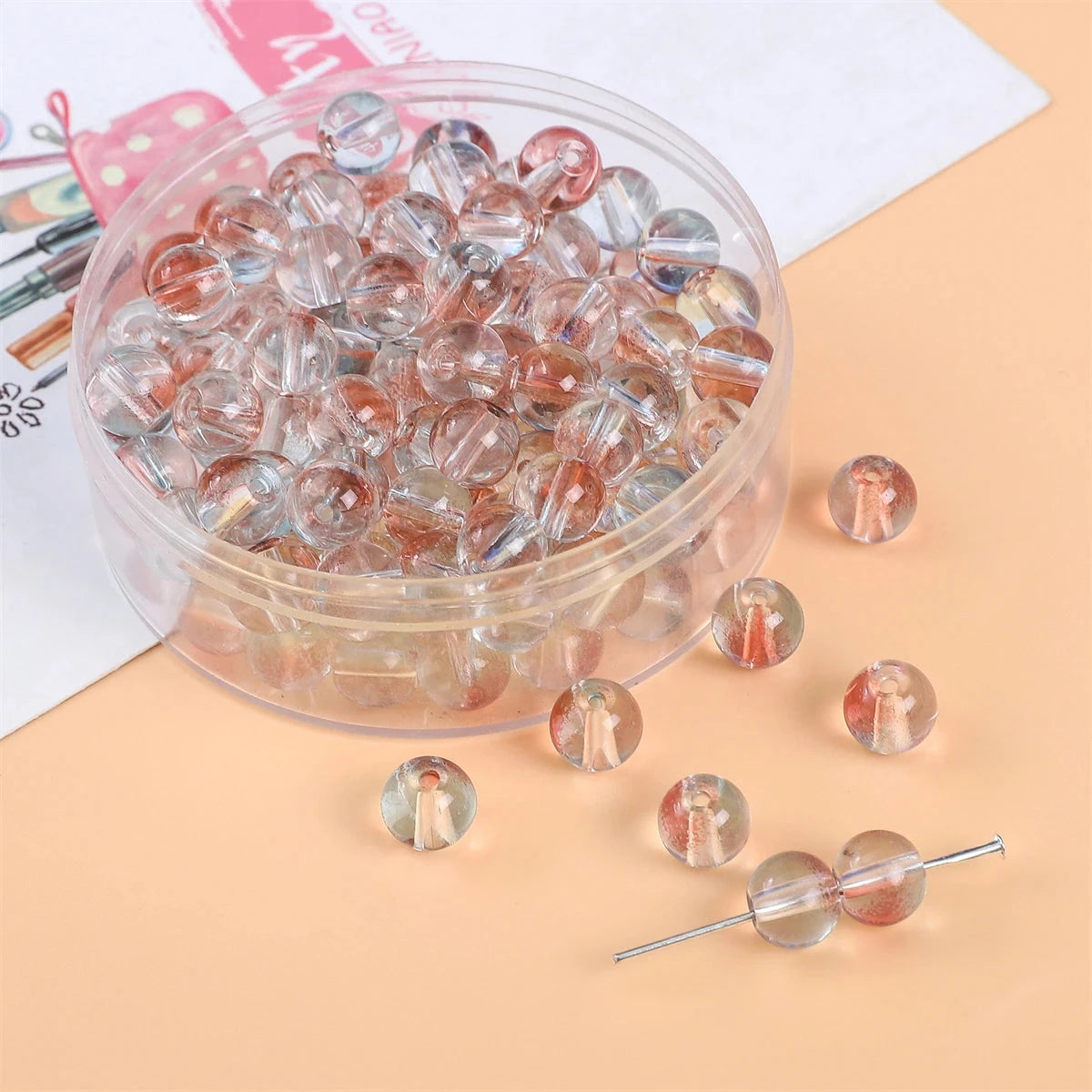 Peris Gems 07 / 50pcs / CHINA 8mm Glass Jelly Bubble Double Round Beads For Making Jewelry DIY Earring Bracelet Necklace Women Girls Accessories 50pcs 8mm Glass Jelly Bubble Double Round Beads For Making Jewelry DIY Earring Bracelet Necklace Women Girls Accessories 50pcs SHEIN Amazon Temu