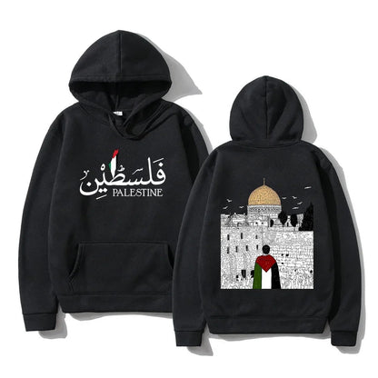 Peris Gems 083301-black / XXXL Palestine Hoodie Women Harajuku Aesthetic Graphic Palestina Hoodies Unisex Streetwear Vintage Casual Hooded Pullover Sweatshirts SHEIN Amazon Temu