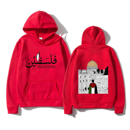 Peris Gems 083301-red / XS Palestine Hoodie Women Harajuku Aesthetic Graphic Palestina Hoodies Unisex Streetwear Vintage Casual Hooded Pullover Sweatshirts SHEIN Amazon Temu