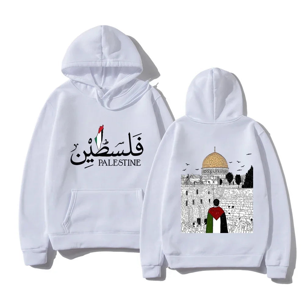 Peris Gems 083301-white / L Palestine Hoodie Women Harajuku Aesthetic Graphic Palestina Hoodies Unisex Streetwear Vintage Casual Hooded Pullover Sweatshirts SHEIN Amazon Temu