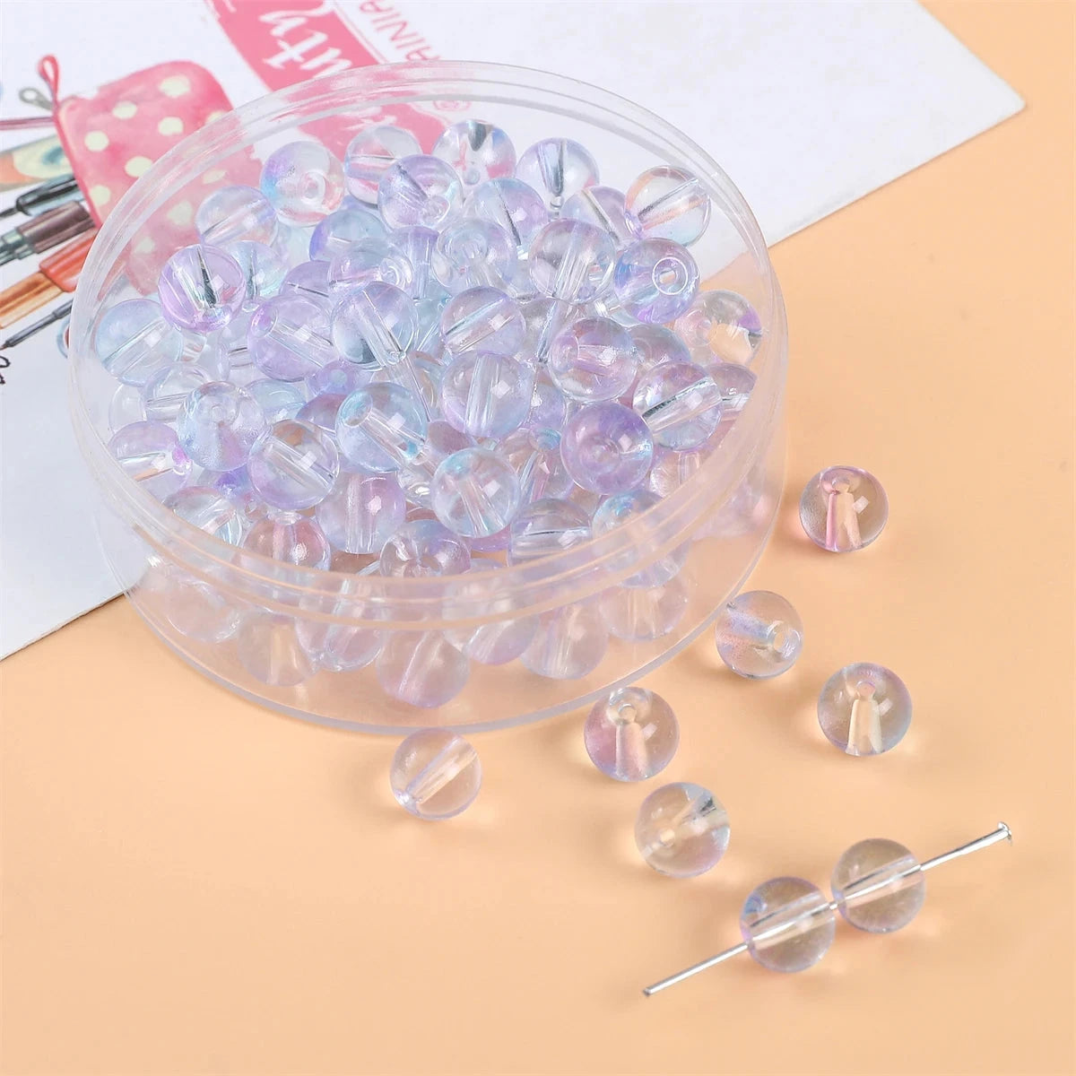 Peris Gems 09 / 50pcs / CHINA 8mm Glass Jelly Bubble Double Round Beads For Making Jewelry DIY Earring Bracelet Necklace Women Girls Accessories 50pcs 8mm Glass Jelly Bubble Double Round Beads For Making Jewelry DIY Earring Bracelet Necklace Women Girls Accessories 50pcs SHEIN Amazon Temu