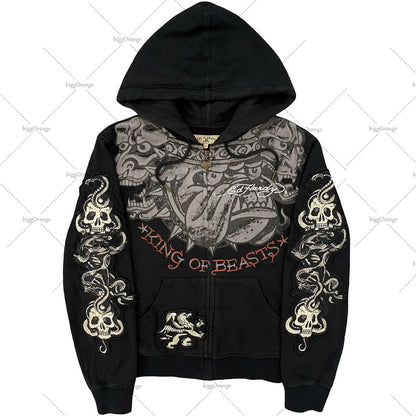 Peris Gems  1 2 / S Love Slowly Y2K Harajuku Skull Jackets for Men SHEIN Amazon Temu