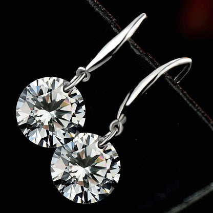 Peris Gems 1 Carat Moissanite Earrings Women 925 Sterling Silver Drop Earrings 14k White Gold Plated Copy Diamond Pendant Earrings Jewelry SHEIN Amazon Temu