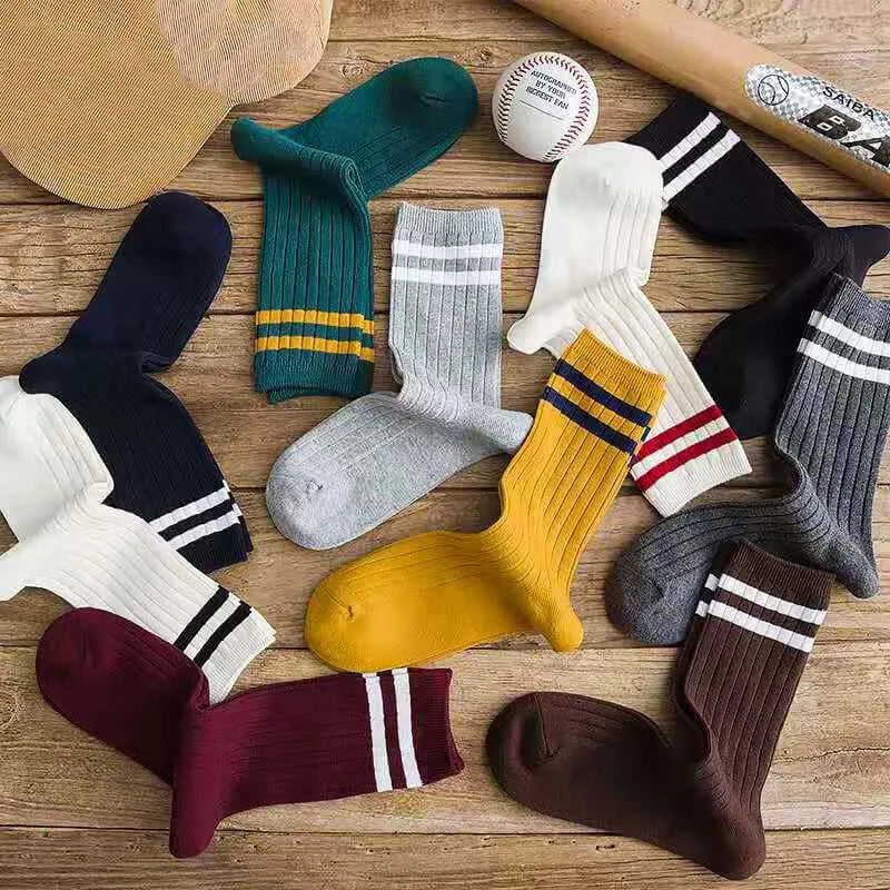 Peris Gems  1 Pair Harajuku Knitted Striped Socks for Women SHEIN Amazon Temu