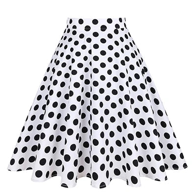 Peris Gems  10 / S Polka Dot Pin Up High Waist Rockabilly Swing Skirts SHEIN Amazon Temu