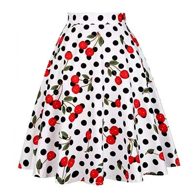 Peris Gems  11 / S Polka Dot Pin Up High Waist Rockabilly Swing Skirts SHEIN Amazon Temu