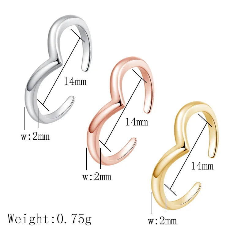 Peris Gems  12 Adjustable Stainless Steel Toe Rings for Women Summer Beach Hypoallergenic CZ Jewelry Set with Tail Foot Ring Gift Jewelry SHEIN Amazon Temu