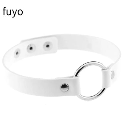 Peris Gems 13 White Sexy Vegan Choker Necklaces Punk Harajuku Goth Collar Chain Traction Necklace Leather Bondage Cosplay Party Jewelry grunge SHEIN Amazon Temu