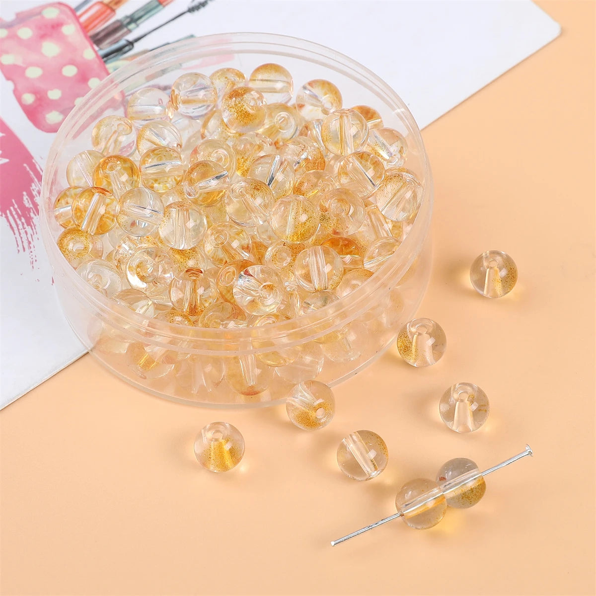 Peris Gems 15 / 50pcs / CHINA 8mm Glass Jelly Bubble Double Round Beads For Making Jewelry DIY Earring Bracelet Necklace Women Girls Accessories 50pcs 8mm Glass Jelly Bubble Double Round Beads For Making Jewelry DIY Earring Bracelet Necklace Women Girls Accessories 50pcs SHEIN Amazon Temu