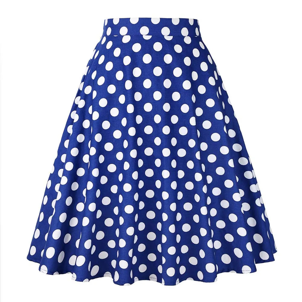 Peris Gems  15 / S Polka Dot Pin Up High Waist Rockabilly Swing Skirts SHEIN Amazon Temu