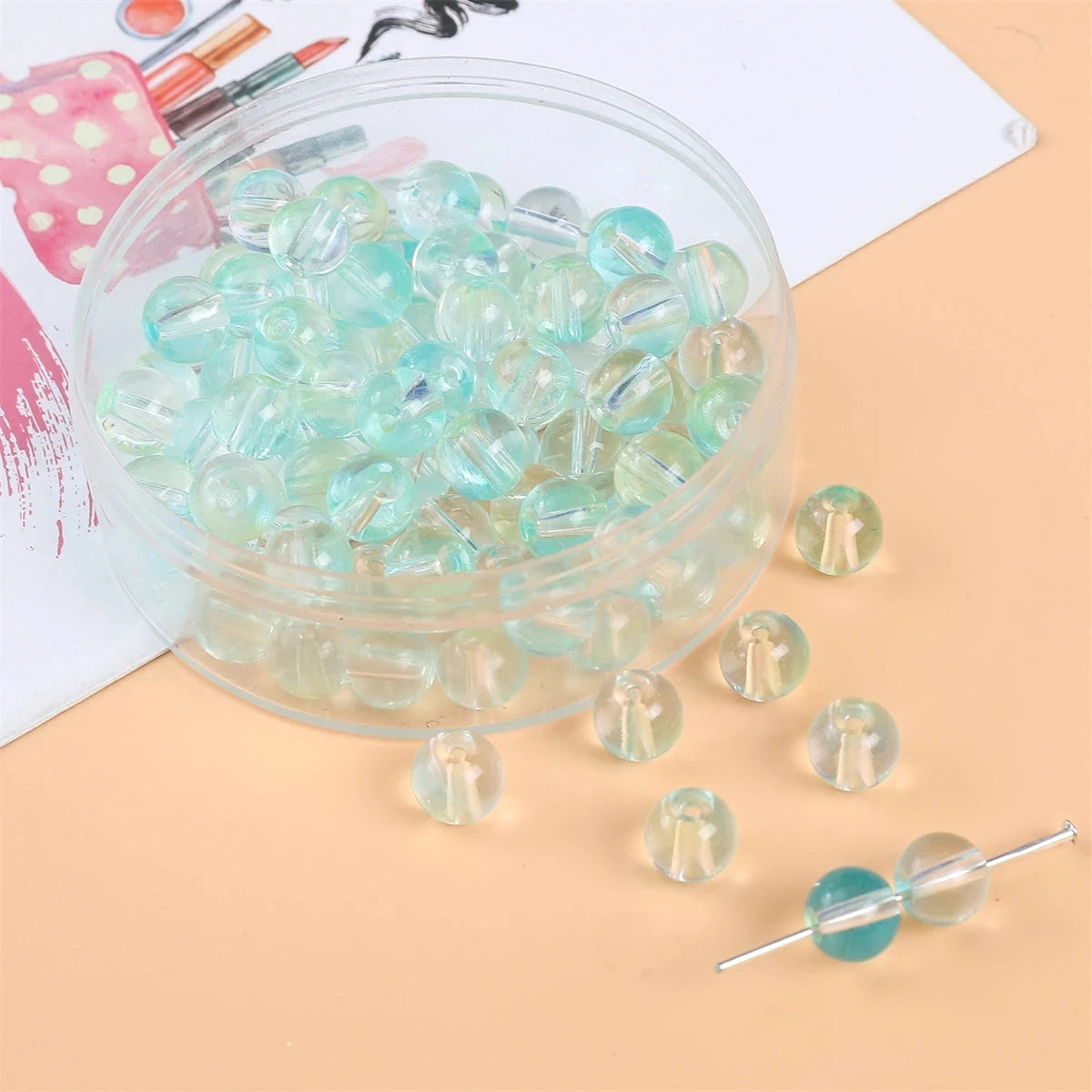 Peris Gems 19 / 50pcs / CHINA 8mm Glass Jelly Bubble Double Round Beads For Making Jewelry DIY Earring Bracelet Necklace Women Girls Accessories 50pcs 8mm Glass Jelly Bubble Double Round Beads For Making Jewelry DIY Earring Bracelet Necklace Women Girls Accessories 50pcs SHEIN Amazon Temu