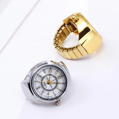 Peris Gems 1PCs Vintage Punk Quartz Watch Rings for Couple Women Man Hip Hop Cool Elastic Stretchy Watch Finger Rings Fashion Jewelry SHEIN Amazon Temu