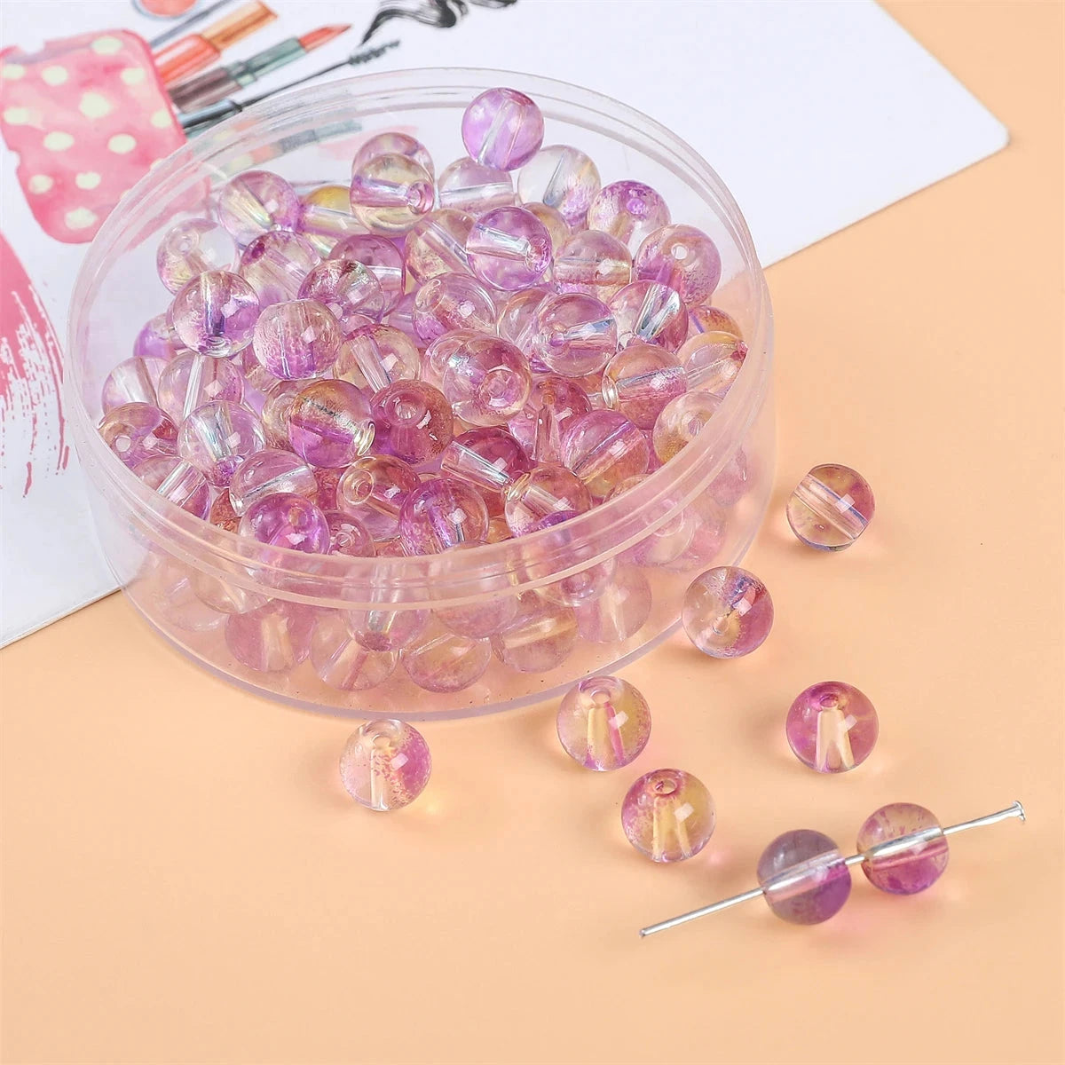 Peris Gems 20 / 50pcs / CHINA 8mm Glass Jelly Bubble Double Round Beads For Making Jewelry DIY Earring Bracelet Necklace Women Girls Accessories 50pcs 8mm Glass Jelly Bubble Double Round Beads For Making Jewelry DIY Earring Bracelet Necklace Women Girls Accessories 50pcs SHEIN Amazon Temu