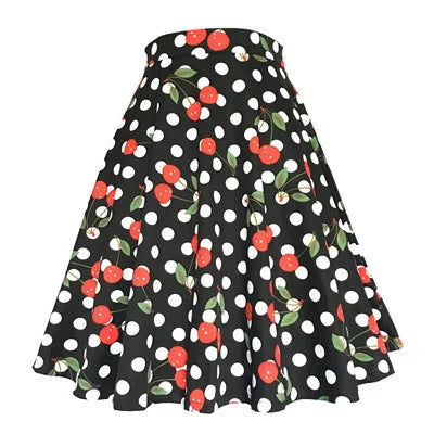 Peris Gems  20 / S Polka Dot Pin Up High Waist Rockabilly Swing Skirts SHEIN Amazon Temu