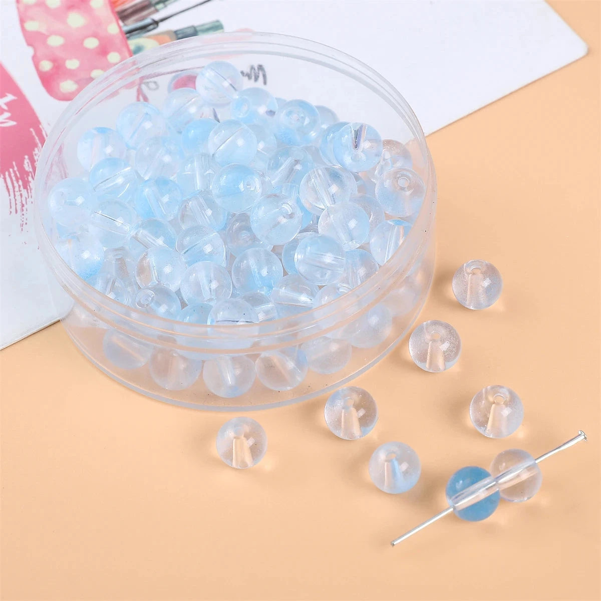 Peris Gems 24 / 50pcs / CHINA 8mm Glass Jelly Bubble Double Round Beads For Making Jewelry DIY Earring Bracelet Necklace Women Girls Accessories 50pcs 8mm Glass Jelly Bubble Double Round Beads For Making Jewelry DIY Earring Bracelet Necklace Women Girls Accessories 50pcs SHEIN Amazon Temu