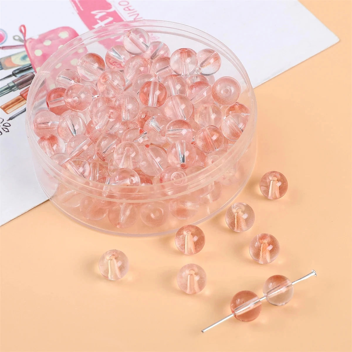 Peris Gems 25 / 50pcs / CHINA 8mm Glass Jelly Bubble Double Round Beads For Making Jewelry DIY Earring Bracelet Necklace Women Girls Accessories 50pcs 8mm Glass Jelly Bubble Double Round Beads For Making Jewelry DIY Earring Bracelet Necklace Women Girls Accessories 50pcs SHEIN Amazon Temu