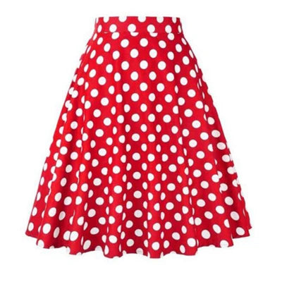 Peris Gems  3 / S Polka Dot Pin Up High Waist Rockabilly Swing Skirts SHEIN Amazon Temu