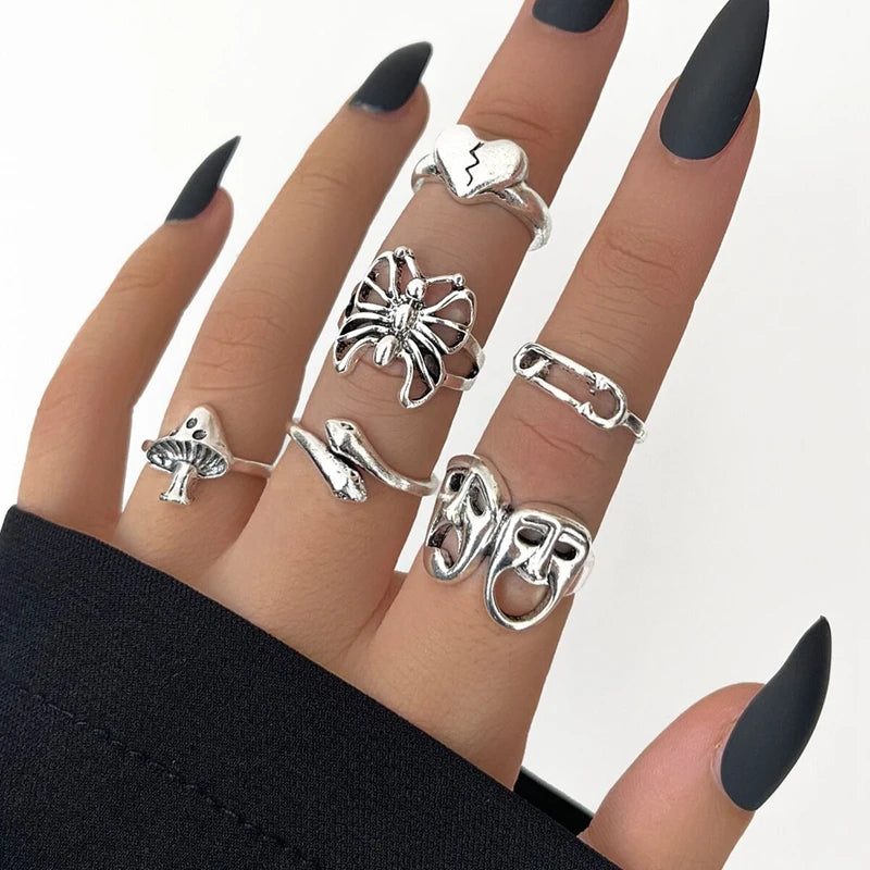 Peris Gems 30pcs/Lot Factory Wholesale Alloy Finger Rings For Women HOT New Big Flower Cutout Skull Spider Animal Leaf Love Snake Jewelry 30pcs/Lot Factory Wholesale Alloy Finger Rings For Women HOT New Big Flower Cutout Skull Spider Animal Leaf Love Snake Jewelry SHEIN Amazon Temu