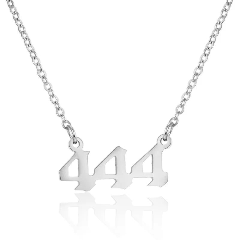 Peris Gems  4 / China Stainless Steel Angel Number Lucky Numbers Necklaces 111 222 333 444 555 777 888 999 666 000 Pendant Necklace Charms Jewelry SHEIN Amazon Temu