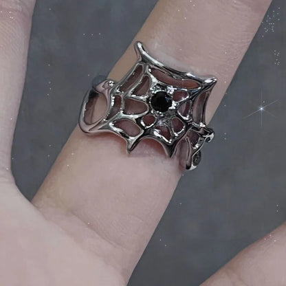 Peris Gems 5 Irregular Black Cross Star Animal Spider Aesthetic Rings For Women Y2K EMO Gothic Ring Grunge Halloween Rave Jewelry Accessories SHEIN Amazon Temu