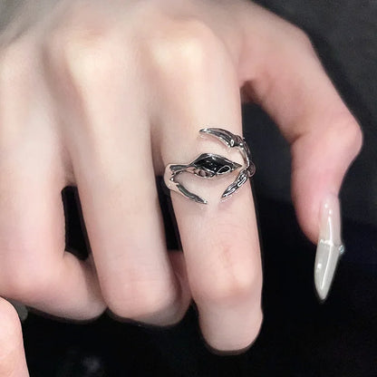 Peris Gems 6 Irregular Black Cross Star Animal Spider Aesthetic Rings For Women Y2K EMO Gothic Ring Grunge Halloween Rave Jewelry Accessories SHEIN Amazon Temu