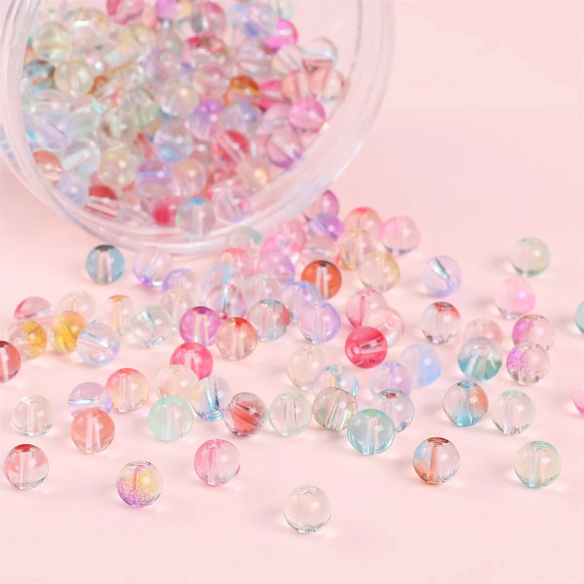 Peris Gems 8mm Glass Jelly Bubble Double Round Beads For Making Jewelry DIY Earring Bracelet Necklace Women Girls Accessories 50pcs 8mm Glass Jelly Bubble Double Round Beads For Making Jewelry DIY Earring Bracelet Necklace Women Girls Accessories 50pcs SHEIN Amazon Temu