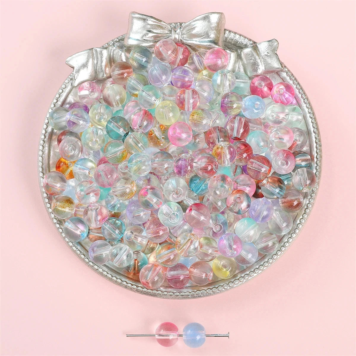 Peris Gems 8mm Glass Jelly Bubble Double Round Beads For Making Jewelry DIY Earring Bracelet Necklace Women Girls Accessories 50pcs 8mm Glass Jelly Bubble Double Round Beads For Making Jewelry DIY Earring Bracelet Necklace Women Girls Accessories 50pcs SHEIN Amazon Temu