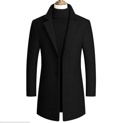 Peris Gems  901 Black / L Slim Cotton Collar Wool Coats for Men SHEIN Amazon Temu