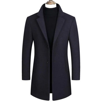 Peris Gems  901 Dark blue / L Slim Cotton Collar Wool Coats for Men SHEIN Amazon Temu