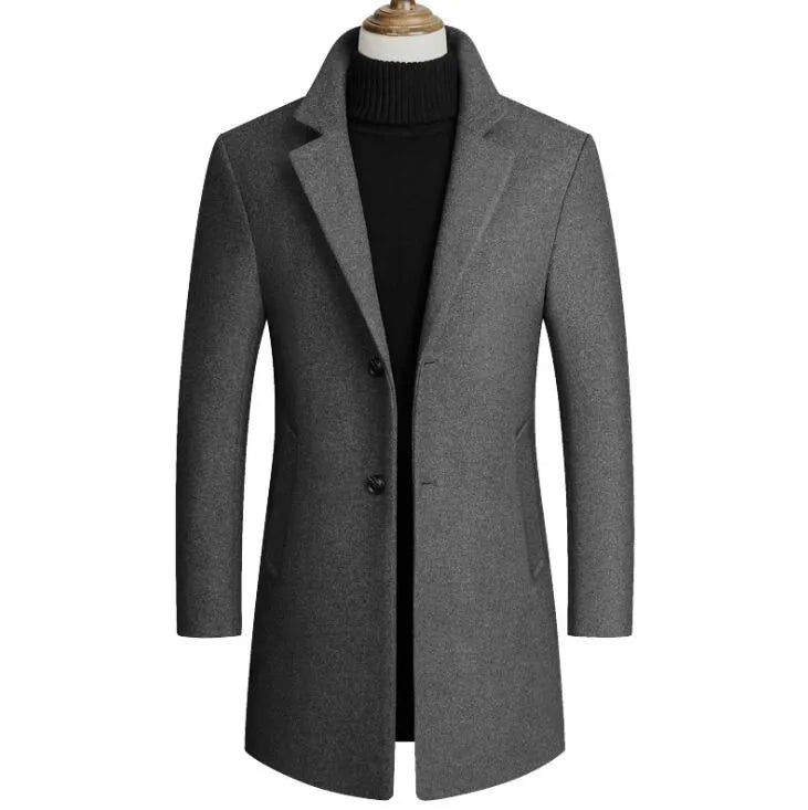 Peris Gems  901 Gray / L Slim Cotton Collar Wool Coats for Men SHEIN Amazon Temu