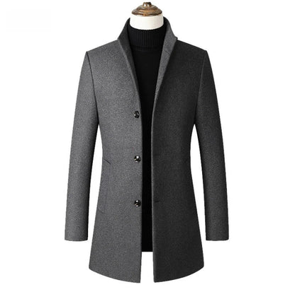 Peris Gems  902 Gray / M Slim Cotton Collar Wool Coats for Men SHEIN Amazon Temu