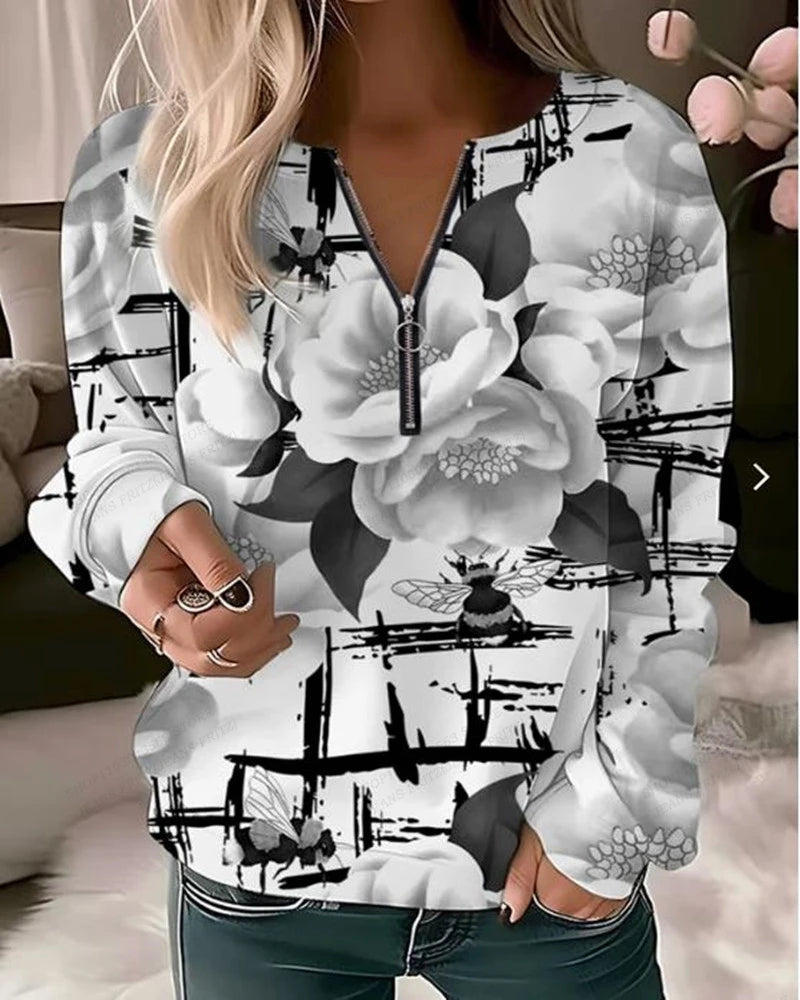 Peris Gems A1LF5J2307122 / 5XL Butterfly Hoodies Women Fashion Zipper Hoodies Floral Sweatshirt Zip Up Hoodie Oversized Sudaderas Elegant Coats Women Sweats SHEIN Amazon Temu