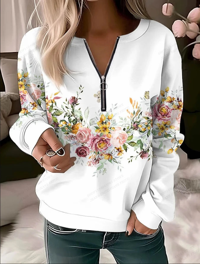 Peris Gems A1LF5J2307125 / S Butterfly Hoodies Women Fashion Zipper Hoodies Floral Sweatshirt Zip Up Hoodie Oversized Sudaderas Elegant Coats Women Sweats SHEIN Amazon Temu