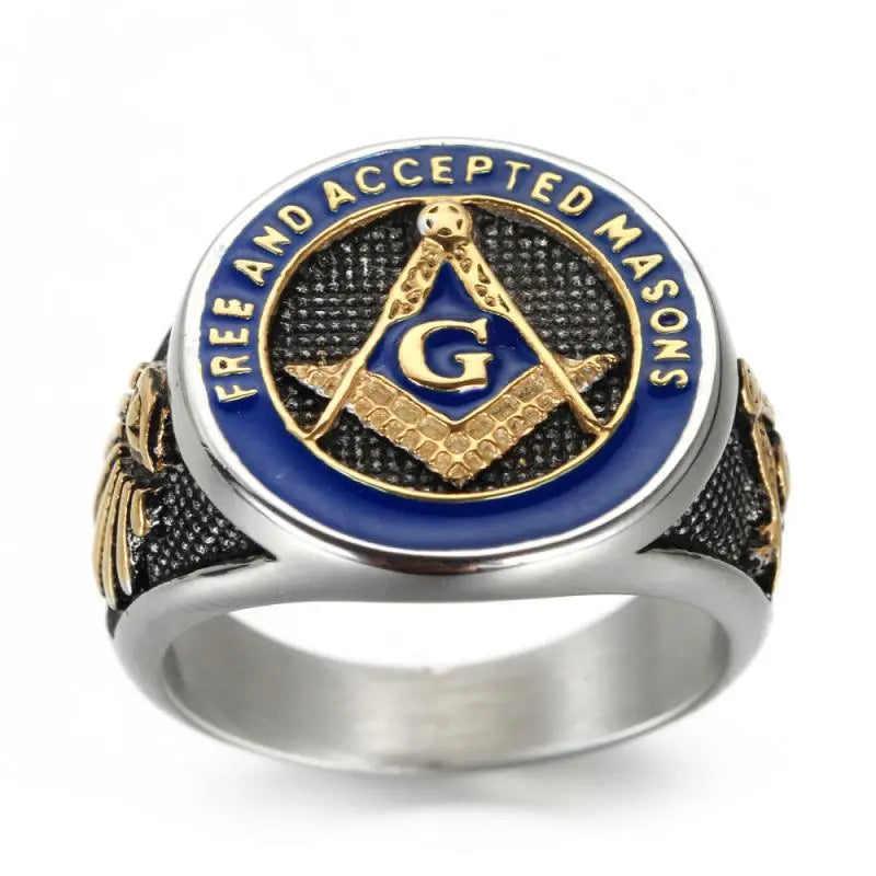 Peris Gems  AL125280 / 7 Vintage Masonic Freemason Drip Eye of Power Rings SHEIN Amazon Temu