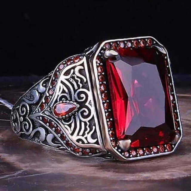 Peris Gems  Ancient Silver Mystique Diamond Turkish Signet Rings for Men SHEIN Amazon Temu