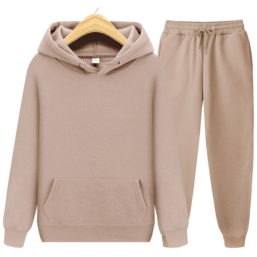 Peris Gems  Apricot / S Casual Autumn Hoodie and Sweatpants Tracksuit Set Unisex SHEIN Amazon Temu