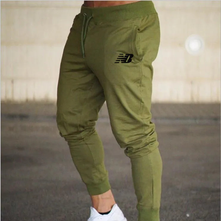 Peris Gems  Army green N B / L Thin NB Logo Skinny Spring Joggers for Men SHEIN Amazon Temu