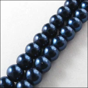 Peris Gems Azure Blue (200pcs Per Lot) B Quality 3.5x4MM Dyed Glass Pearl Round Loose Beads 30&quot; Length For Jewelry Making DIY SHEIN Amazon Temu