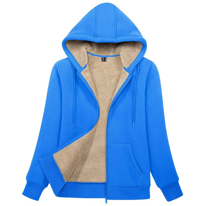 Peris Gems azure / CN 3XL (US 2XL) MAGCOMSEN Womens Sherpa Lined Fleece Jacket Zip Up Casual Hoodie Winter Warm Thicken Jackets SHEIN Amazon Temu