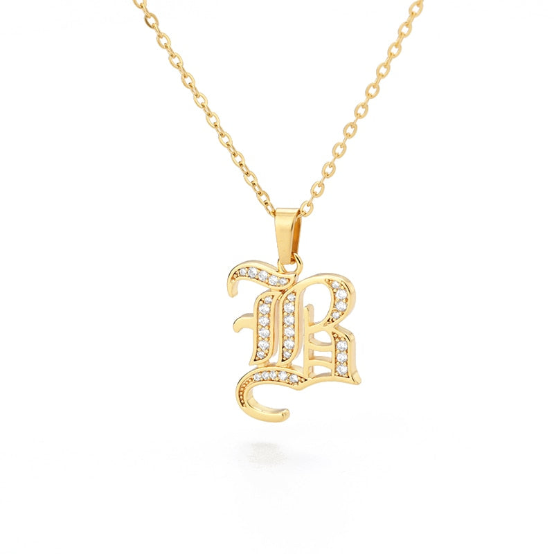 Peris Gems  B Capital Initial Letter Necklace Stainless Unisex | Gold Chain Capital Initial Letter Necklace Stainless Unisex |Gold Chain SHEIN Amazon Temu