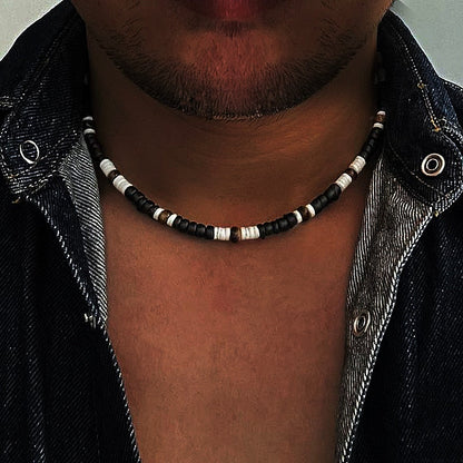 Peris Gems  Beach Surfer Necklace for Men | Black Coconut Shell Beaded Necklaces SHEIN Amazon Temu